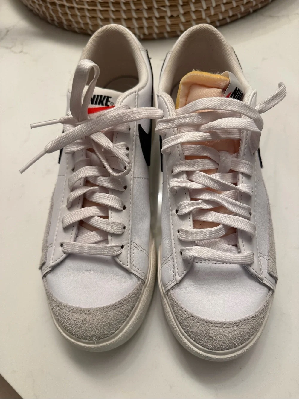 Nike Woman’s White & Black Low-Top Sneakers